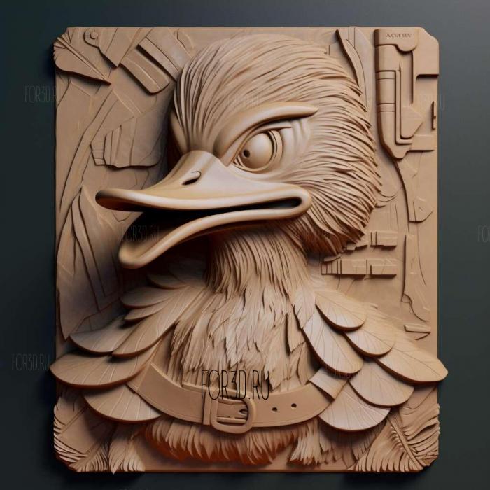 Howard the Duck 2 stl model for CNC